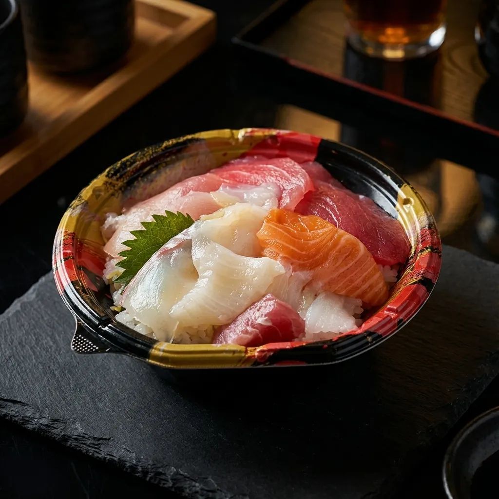 金沢の新鮮な海鮮を使った日替わり丼